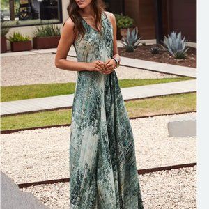 Johnny Was Pete & Greta Women's Size L Arowal Silk Maxi Dress Multicolor NEW